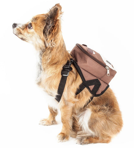 Pet Life ®  'Mooltese' Large-Pocketed Animated Fashion Dog Harness Backpack