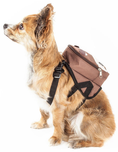 Load image into Gallery viewer, Pet Life ®  'Mooltese' Large-Pocketed Animated Fashion Dog Harness Backpack
