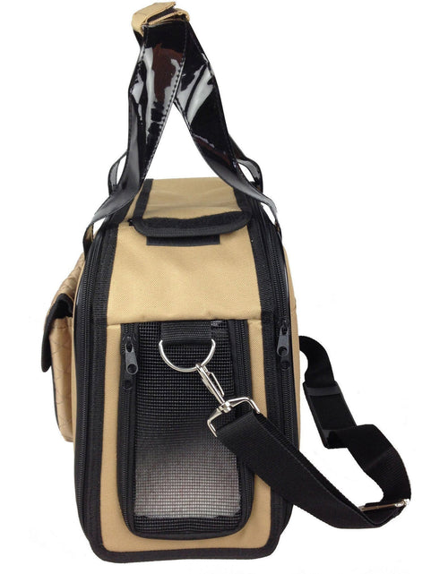 Load image into Gallery viewer, Pet Life ® Mystique Airline Approved Fashion Designer Travel Pet Dog Carrier w/ Pouch
