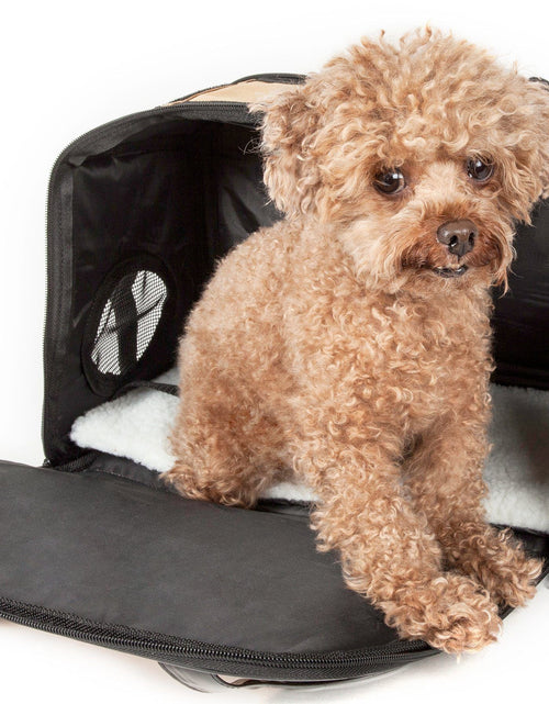 Load image into Gallery viewer, Pet Life ® Mystique Airline Approved Fashion Designer Travel Pet Dog Carrier w/ Pouch
