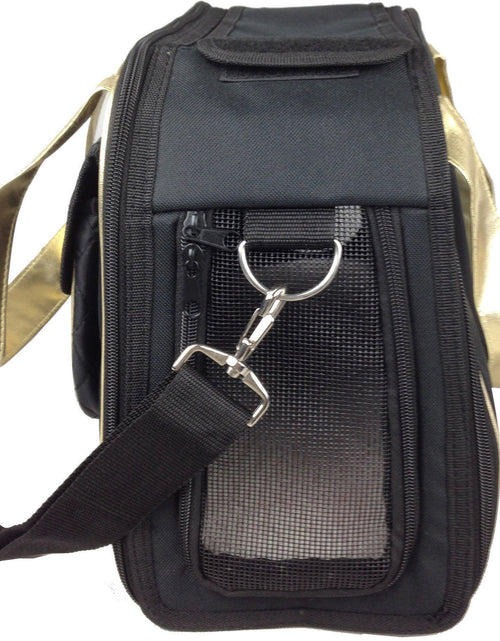 Load image into Gallery viewer, Pet Life ® Mystique Airline Approved Fashion Designer Travel Pet Dog Carrier w/ Pouch
