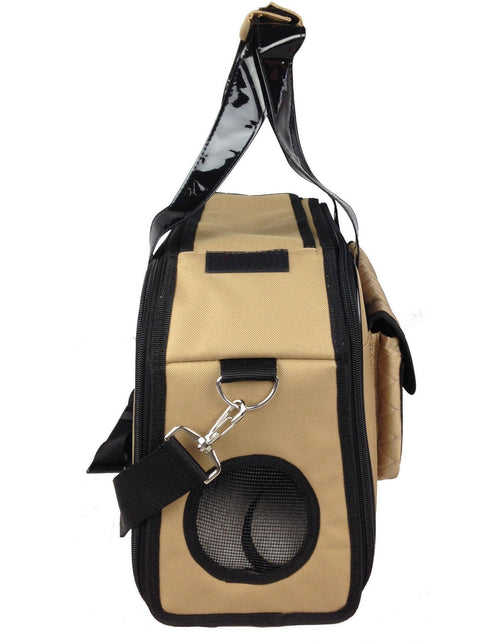 Load image into Gallery viewer, Pet Life ® Mystique Airline Approved Fashion Designer Travel Pet Dog Carrier w/ Pouch
