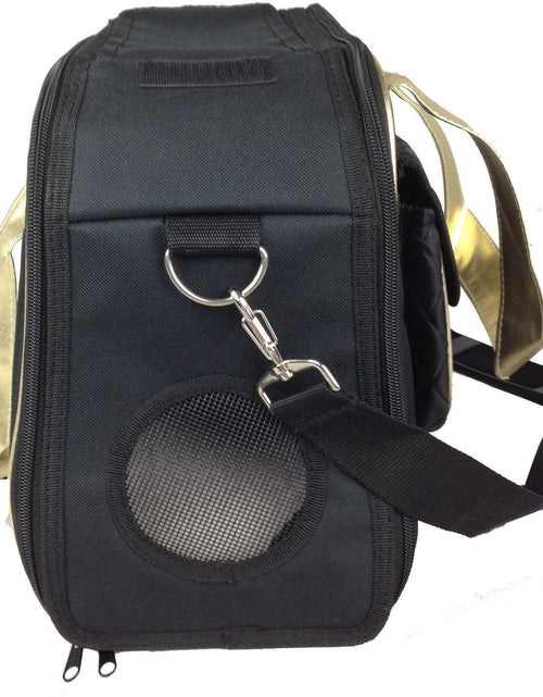 Load image into Gallery viewer, Pet Life ® Mystique Airline Approved Fashion Designer Travel Pet Dog Carrier w/ Pouch
