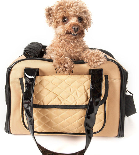 Pet Life ® Mystique Airline Approved Fashion Designer Travel Pet Dog Carrier w/ Pouch