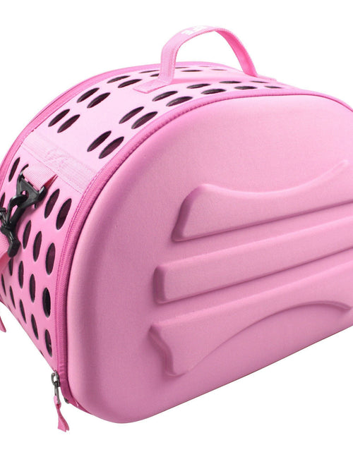 Load image into Gallery viewer, Pet Life ® 'Narrow Shelled' Lightweight Collapsible Military Grade Fashion Designer Travel Pet Dog Carrier Crate

