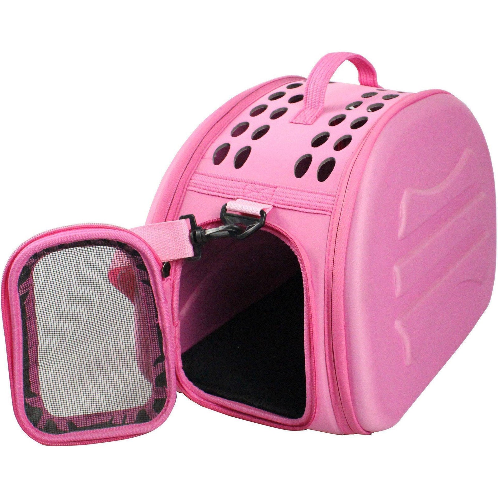 Pet Life ® 'Narrow Shelled' Lightweight Collapsible Military Grade Fashion Designer Travel Pet Dog Carrier Crate
