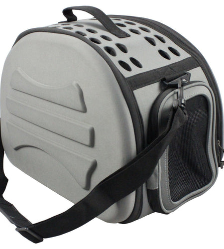 Pet Life ® 'Narrow Shelled' Lightweight Collapsible Military Grade Fashion Designer Travel Pet Dog Carrier Crate