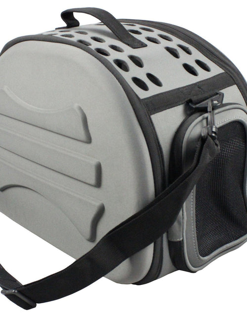 Load image into Gallery viewer, Pet Life ® 'Narrow Shelled' Lightweight Collapsible Military Grade Fashion Designer Travel Pet Dog Carrier Crate
