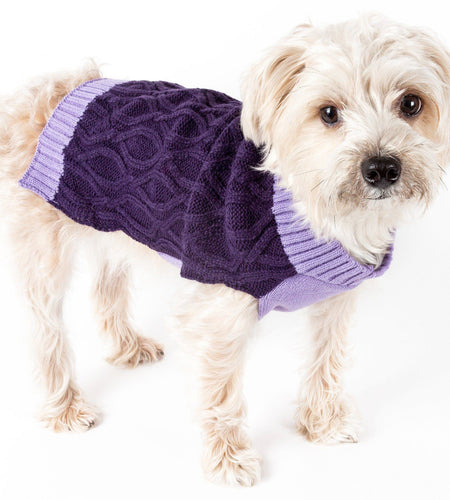 Pet Life ® Oval Weaved Heavy Knitted Fashion Designer Dog Sweater