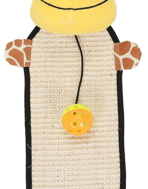 Load image into Gallery viewer, Pet Life ® 'Paw-Pleasant' Hanging Sisal &amp; Jute Carpet Kitty Cat Scratcher with Toy
