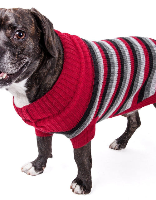 Load image into Gallery viewer, Pet Life ® 'Polo-Casual Lounge' Cable Knitted Designer Turtle Neck Dog Sweater
