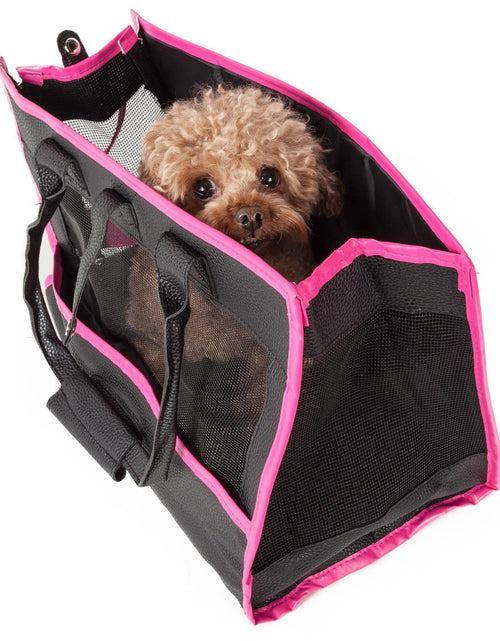 Load image into Gallery viewer, Pet Life ® 'Posh Paw' Elegant Leatherette Designer Fashion Travel Pet Dog Carrier Tote
