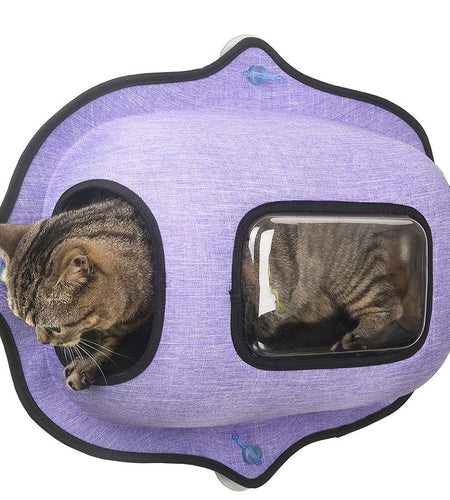 Pet Life ® 'Purr-view' See-through Suction Cup Kitty Cat Lounger and Bed