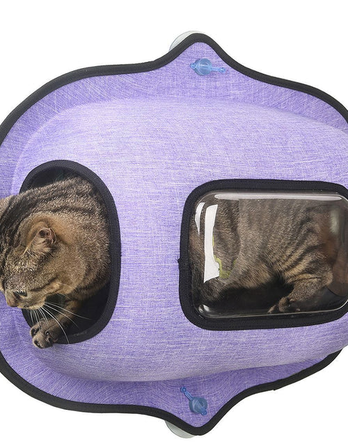 Load image into Gallery viewer, Pet Life ® 'Purr-view' See-through Suction Cup Kitty Cat Lounger and Bed
