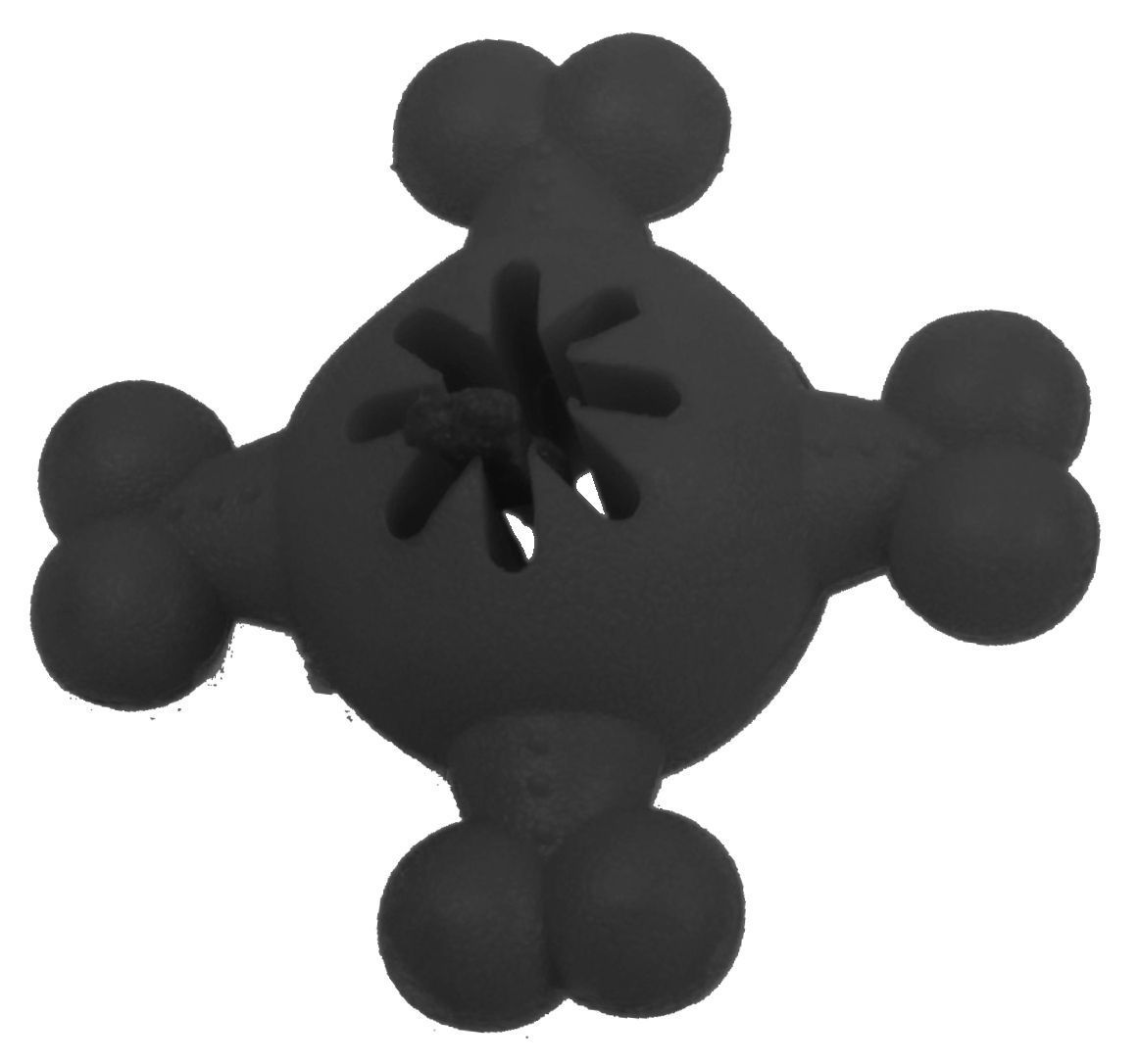 Pet Life ® 'Quadra-Bone' TPR Treat Dispensing Durable Dog Toy