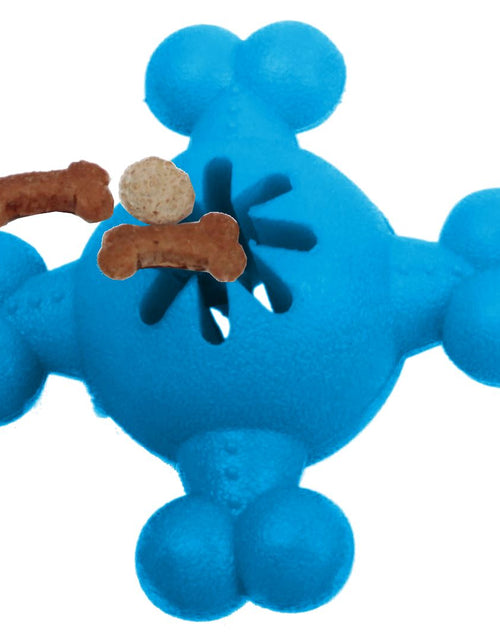 Load image into Gallery viewer, Pet Life ® 'Quadra-Bone' TPR Treat Dispensing Durable Dog Toy
