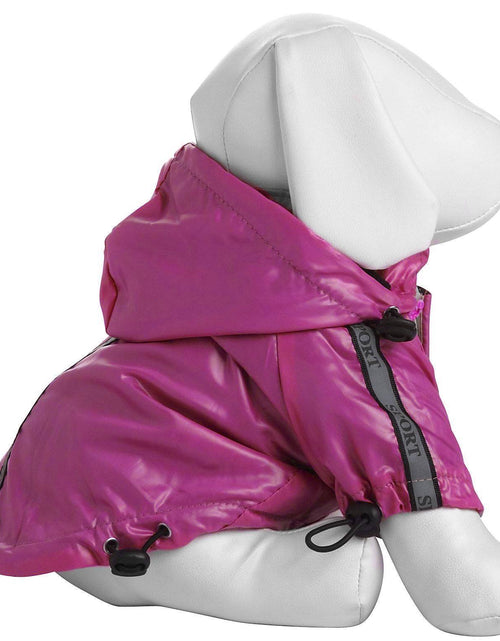 Load image into Gallery viewer, Pet Life ® 'Reflecta-Sport' Multi-Adjustable Reflective Weather-Proof Dog Raincoat w/ Removable Hood
