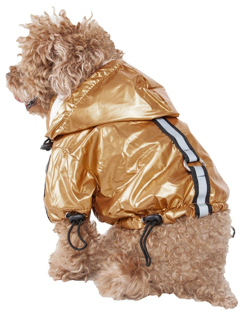 Load image into Gallery viewer, Pet Life ® 'Reflecta-Sport' Multi-Adjustable Reflective Weather-Proof Dog Raincoat w/ Removable Hood
