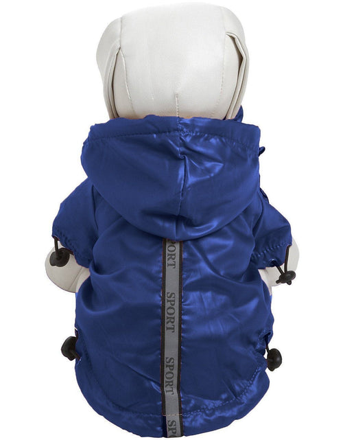 Load image into Gallery viewer, Pet Life ® 'Reflecta-Sport' Multi-Adjustable Reflective Weather-Proof Dog Raincoat w/ Removable Hood

