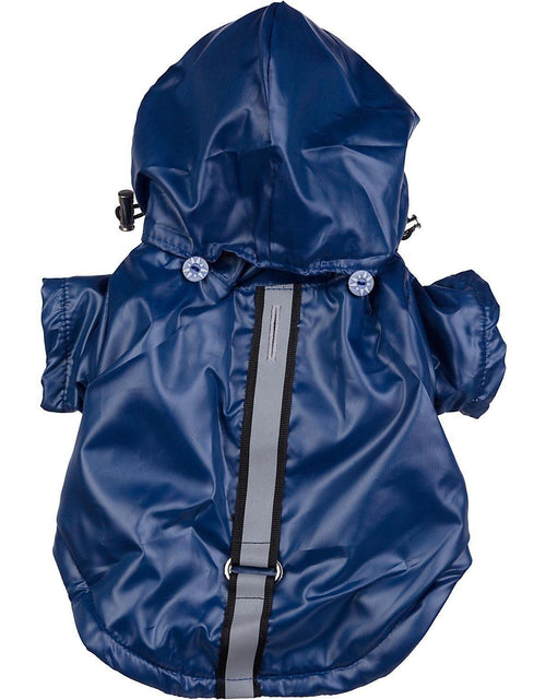 Load image into Gallery viewer, Pet Life ® 'Reflecta-Sport' Multi-Adjustable Reflective Weather-Proof Dog Raincoat w/ Removable Hood

