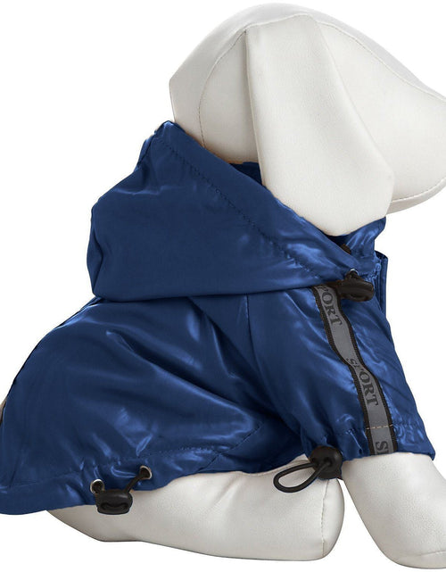 Load image into Gallery viewer, Pet Life ® 'Reflecta-Sport' Multi-Adjustable Reflective Weather-Proof Dog Raincoat w/ Removable Hood
