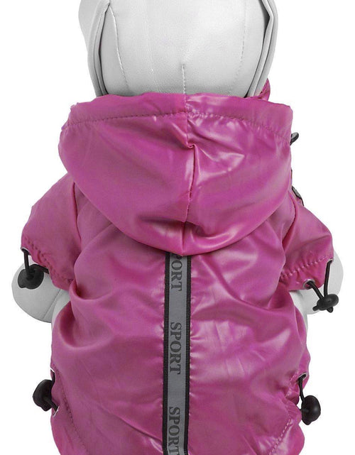 Load image into Gallery viewer, Pet Life ® 'Reflecta-Sport' Multi-Adjustable Reflective Weather-Proof Dog Raincoat w/ Removable Hood
