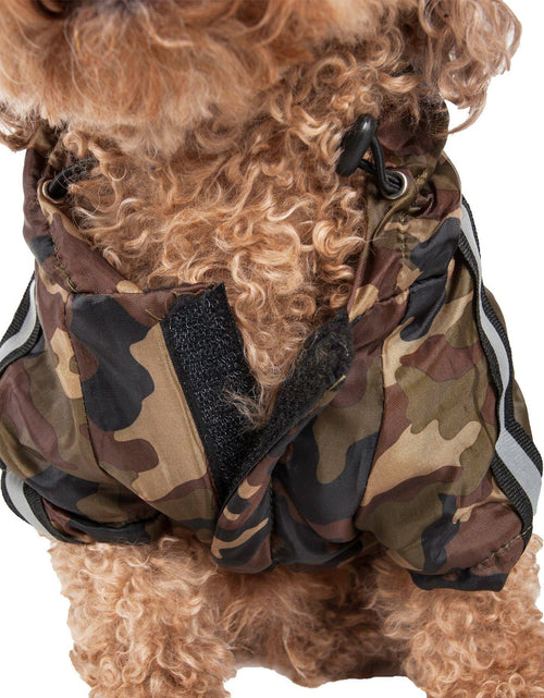 Load image into Gallery viewer, Pet Life ® 'Reflecta-Sport' Multi-Adjustable Reflective Weather-Proof Dog Raincoat w/ Removable Hood
