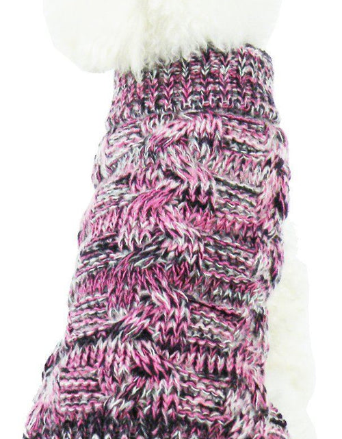 Load image into Gallery viewer, Pet Life ® 'Royal Bark' Heavy Cable Knitted Designer Fashion Dog Sweater
