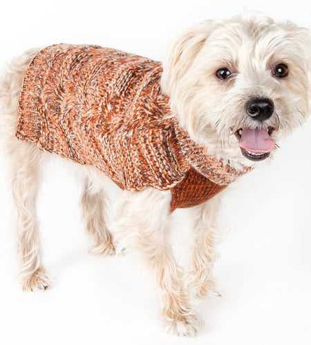 Pet Life ® 'Royal Bark' Heavy Cable Knitted Designer Fashion Dog Sweater