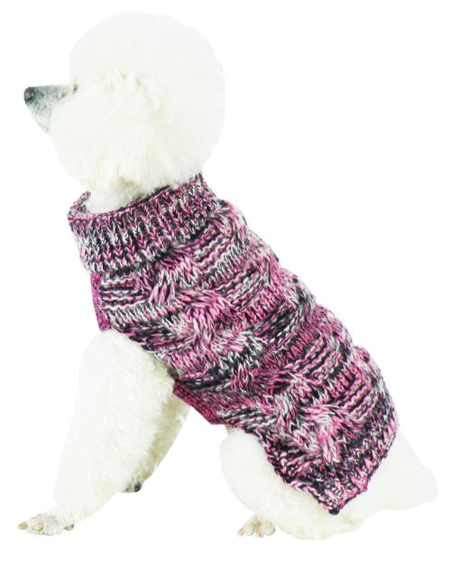 Load image into Gallery viewer, Pet Life ® 'Royal Bark' Heavy Cable Knitted Designer Fashion Dog Sweater
