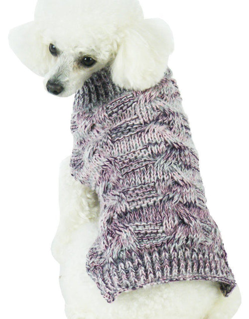 Load image into Gallery viewer, Pet Life ® 'Royal Bark' Heavy Cable Knitted Designer Fashion Dog Sweater
