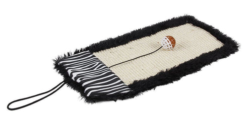 Load image into Gallery viewer, Pet Life ® 'Scrape-Away' Sisal and Jute Hanging Carpet Cat Scratcher Toy
