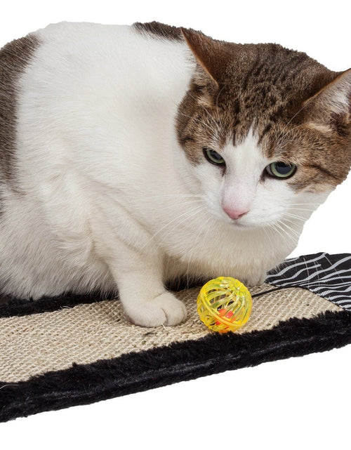 Load image into Gallery viewer, Pet Life ® 'Scrape-Away' Sisal and Jute Hanging Carpet Cat Scratcher Toy
