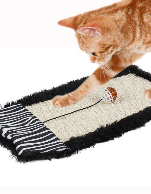 Load image into Gallery viewer, Pet Life ® 'Scrape-Away' Sisal and Jute Hanging Carpet Cat Scratcher Toy
