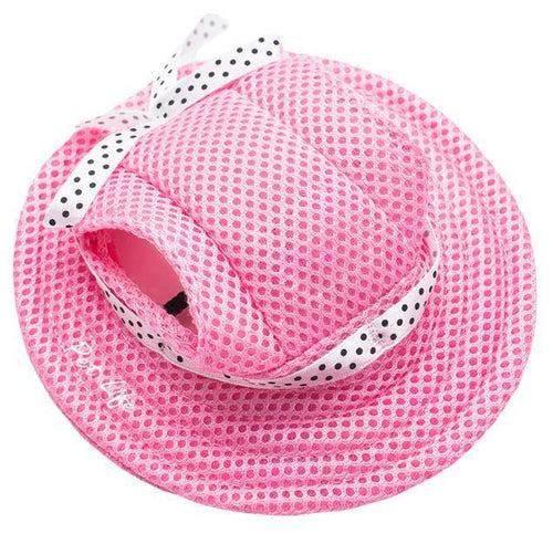 Load image into Gallery viewer, Pet Life ®  'Sea Spot Sun' UV Protectant Adjustable Fashion Mesh Brimmed Dog Hat Cap
