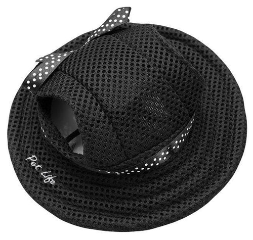 Load image into Gallery viewer, Pet Life ®  'Sea Spot Sun' UV Protectant Adjustable Fashion Mesh Brimmed Dog Hat Cap
