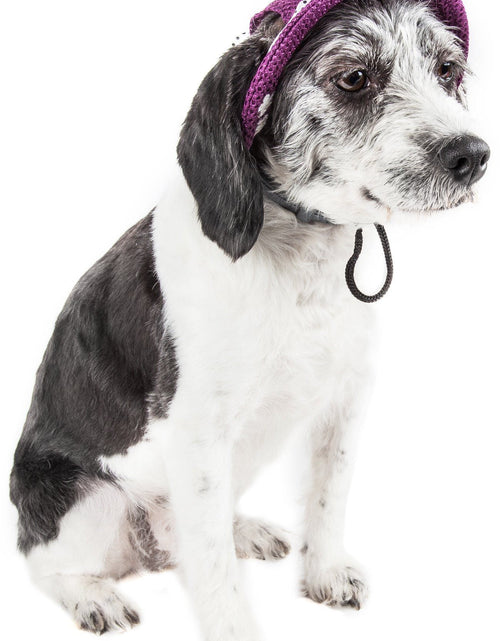 Load image into Gallery viewer, Pet Life ®  'Sea Spot Sun' UV Protectant Adjustable Fashion Mesh Brimmed Dog Hat Cap

