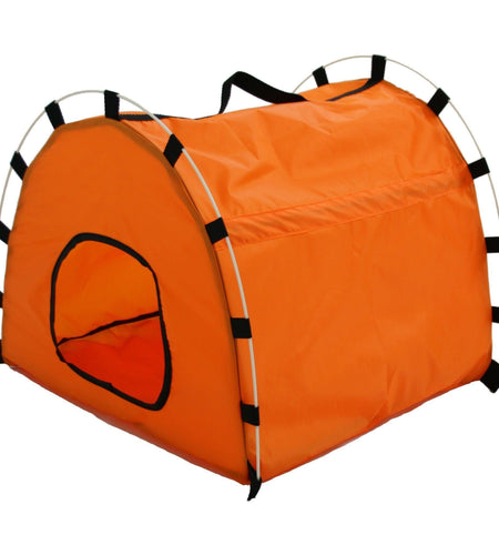 Pet Life ® 'Skeletal Outdoor' Travel Camping Wire-Folding Collapsible Pet Dog Crate House Tent w/ Travel Bag