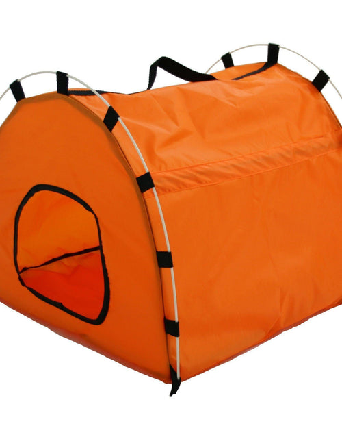 Load image into Gallery viewer, Pet Life ® 'Skeletal Outdoor' Travel Camping Wire-Folding Collapsible Pet Dog Crate House Tent w/ Travel Bag
