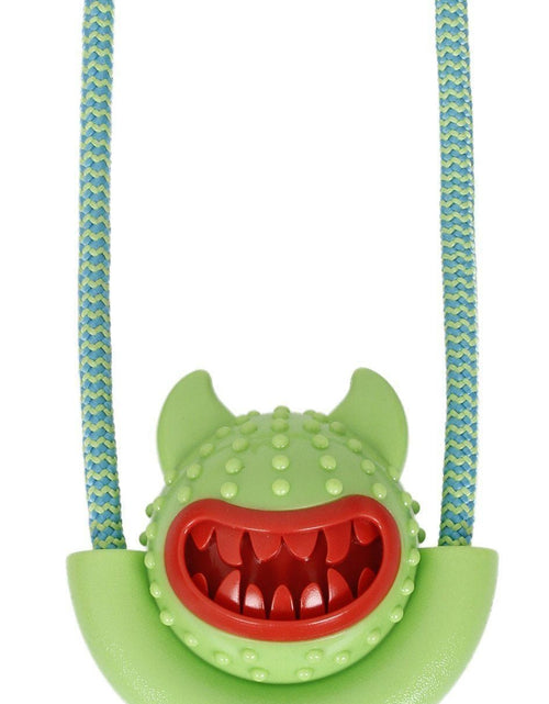 Load image into Gallery viewer, Pet Life ® 'Sling-Away' Tug and Squeak Natural Jute and Rubber Dog Toy
