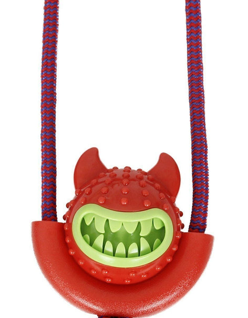 Load image into Gallery viewer, Pet Life ® 'Sling-Away' Tug and Squeak Natural Jute and Rubber Dog Toy
