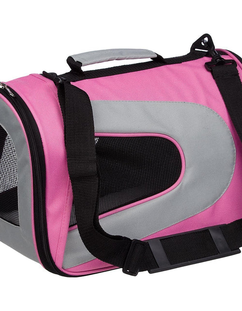 Load image into Gallery viewer, Pet Life ® Sporty Mesh Airline Approved Zippered Folding Collapsible Travel Pet Dog Carrier
