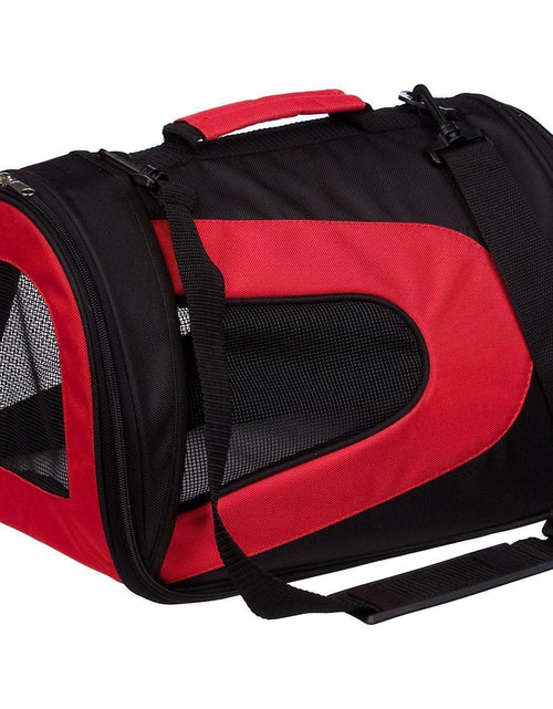 Load image into Gallery viewer, Pet Life ® Sporty Mesh Airline Approved Zippered Folding Collapsible Travel Pet Dog Carrier
