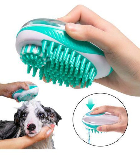 Pet Life ® 'Swasher' Shampoo Dispensing Massage and Bathing Brush