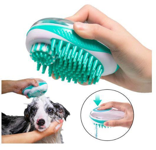 Load image into Gallery viewer, Pet Life ® 'Swasher' Shampoo Dispensing Massage and Bathing Brush
