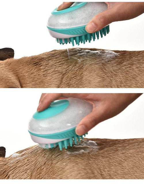 Load image into Gallery viewer, Pet Life ® 'Swasher' Shampoo Dispensing Massage and Bathing Brush
