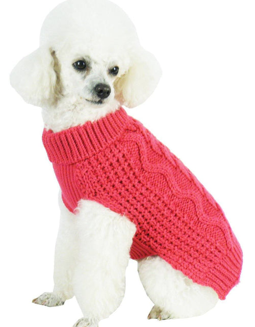 Load image into Gallery viewer, Pet Life ® 'Swivel-Swirl' Heavy Cable Knitted Fashion Designer Dog Sweater
