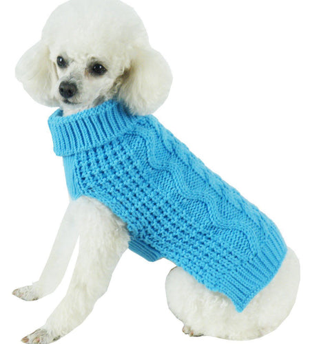 Pet Life ® 'Swivel-Swirl' Heavy Cable Knitted Fashion Designer Dog Sweater