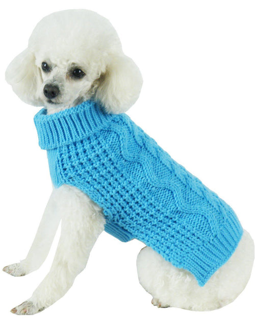 Load image into Gallery viewer, Pet Life ® 'Swivel-Swirl' Heavy Cable Knitted Fashion Designer Dog Sweater
