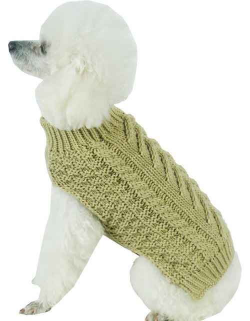Load image into Gallery viewer, Pet Life ® 'Swivel-Swirl' Heavy Cable Knitted Fashion Designer Dog Sweater

